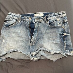 KanCan Distressed Denim Shorts